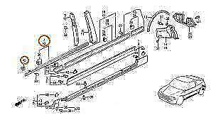 HONDA 72450-SH3-003 72410-SH3-003 Front Door Window Molding L&R CIVIC CRX OEM JP