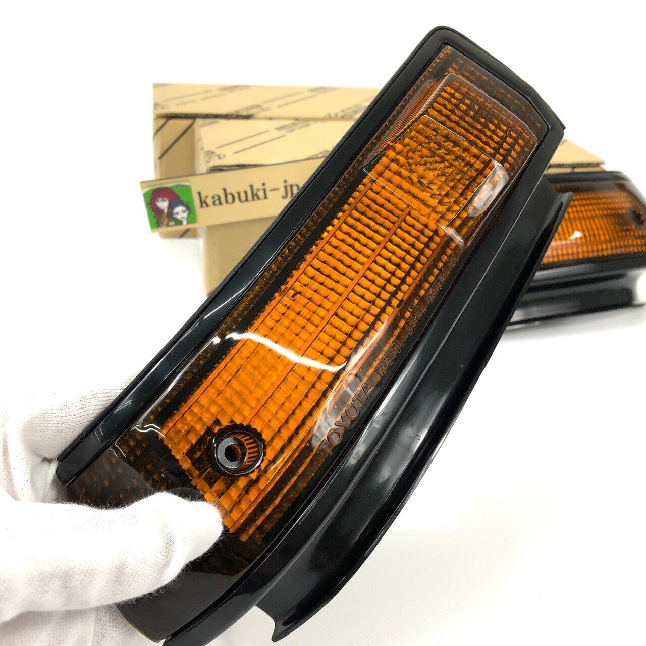 Toyota Genuine Trueno AE86 Sprinter Turn Signal Lamp Lens LH & RH Pair Set Japan