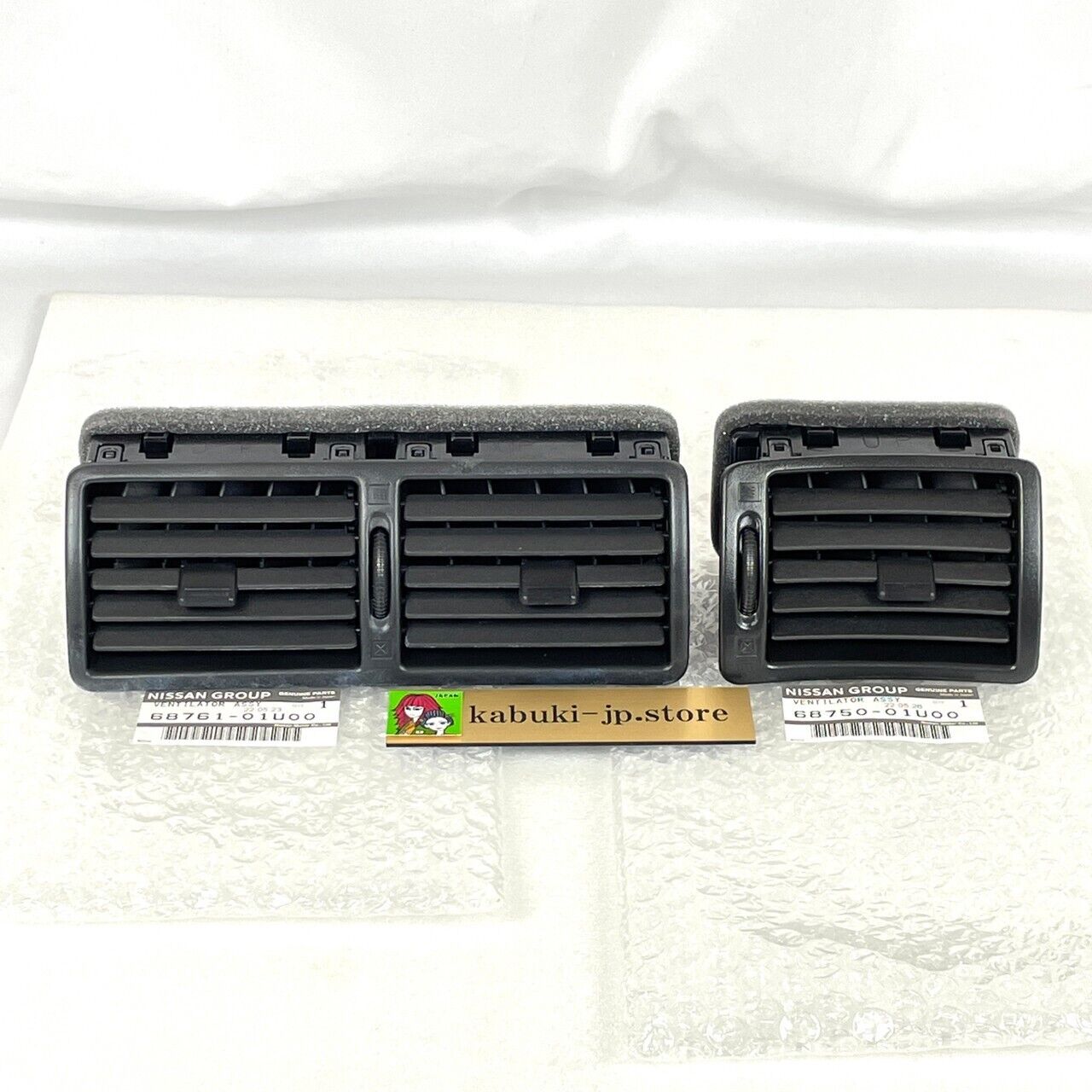 NISSAN GENUINE GTR BNR32 Skyline R32 AC Heater Vents Left and Center Set JP OEM