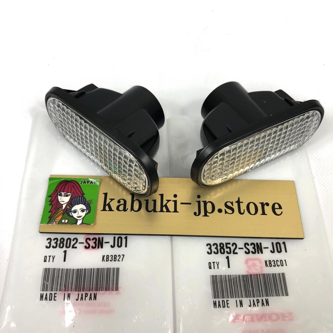 Honda Genuine 33852-S3N-J01 33802-S3N-J01 Integra Type R Clear Side Marker L & R