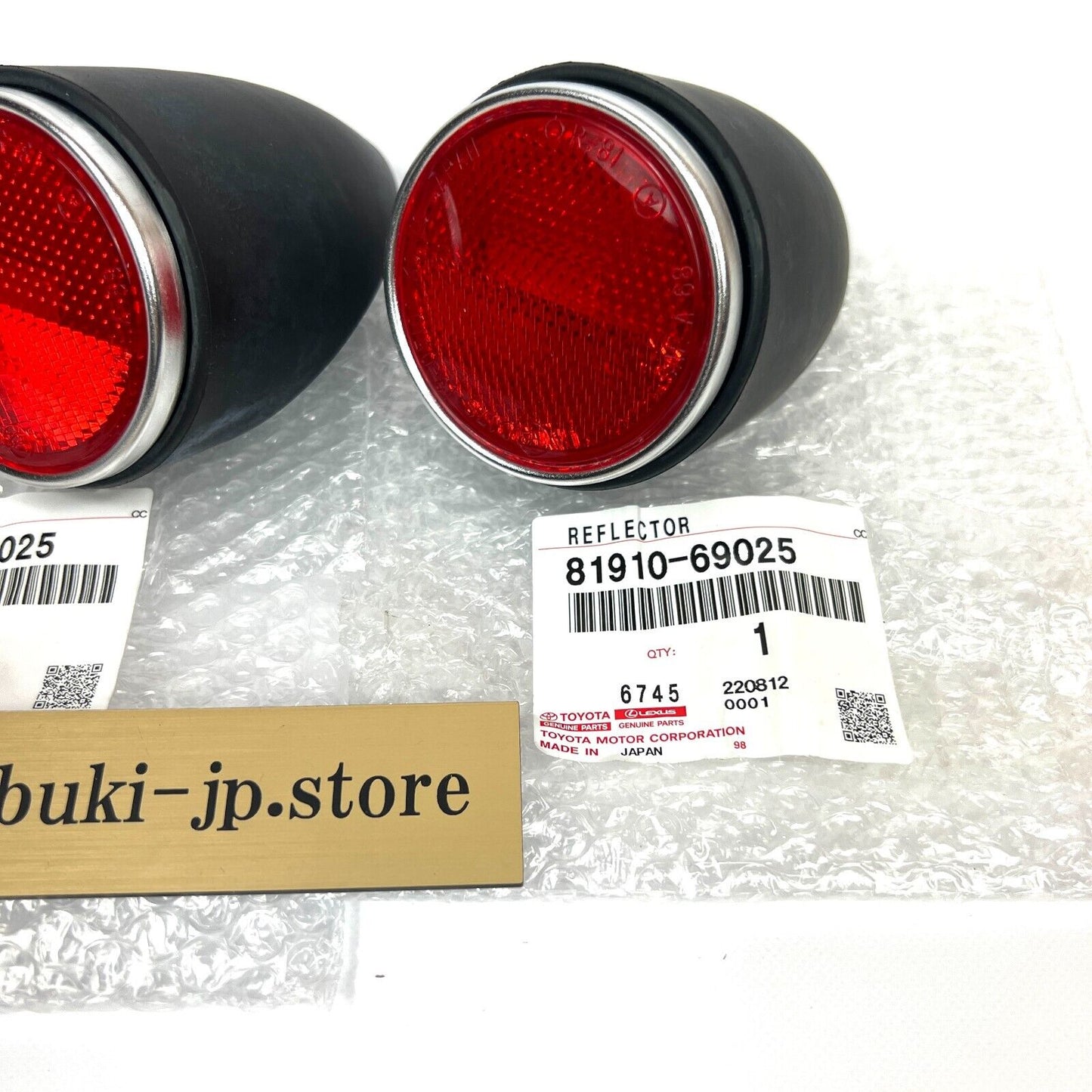 Toyota Genuine 81910-69025 2 Set Land Cruiser Rear Red Lens Body Reflector OEM