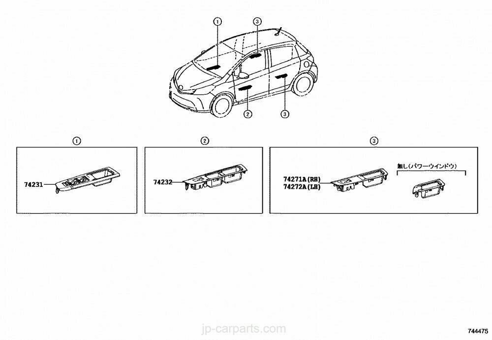 Toyota Genuine Vitz 2010-2014 Front Armrest Upper Panel RH & LH Set For RHD OEM